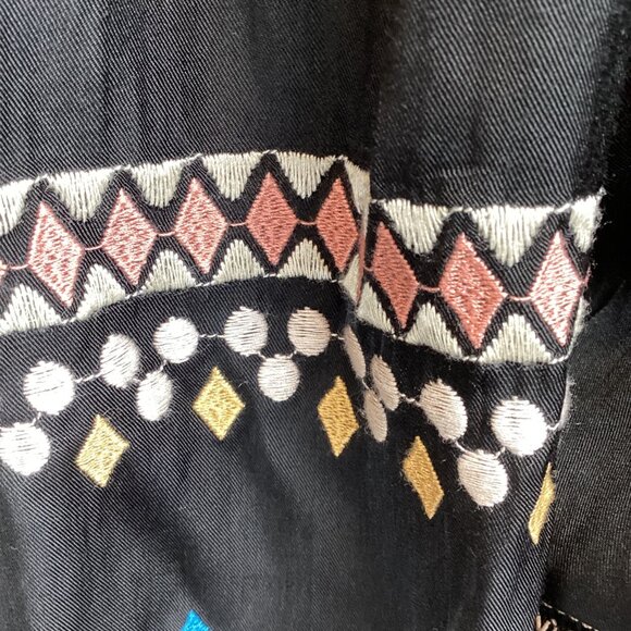 SugarLips Dress Size Medium Boho Off-The-Shoulder Embroidered Long Sleeves - Picture 8 of 8